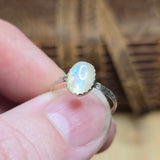 Rainbow Flash Moonstone Ring sz 5.75 – Sterling Silver