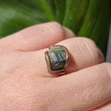 Raw Green Tourmaline Crystal Ring in Copper Ring Sz 10