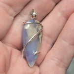 Moss Agate & Aurora Opal Artisan Pendant – Sterling Silver