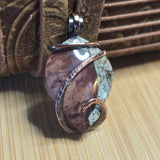 Velvet Basin Jasper Copper Pendant - Adobe Red, Sage Green & Cream