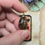 Cheetah Agate Pendant – Spotted Brazilian Stone from Apatite Mine