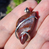 Oregon Jelly Bean Haystack Butte Jasper Pendant in 14kt Rose Gold Filled Pendant