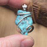 Turquoise Pendant – Sterling Silver with Rare Nugget - Rock Your World 