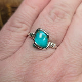 Natural Turquoise Ring sz 11 – Desert Sky Blue in Sterling Silver