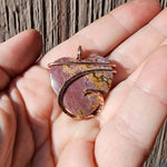 Pink River Jasper Heart Pendant in 14kt Rose Gold Fill