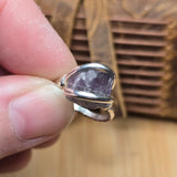Rare Purple Tourmaline Ring sz 5.5 – Sterling Silver Natural Crystal