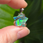Aurora Opal Rainbow Star Pendant - Sterling Silver - Lab-Grown Magic