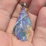 Mossy Sky Agate Pendant – Sterling & Aurora Opal Triplet - Rock Your World 