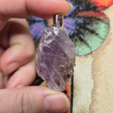 Raw Amethyst Pendant – Natural Crystal Chunk Necklace
