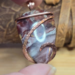 Picture Jasper Pendant – Dusty Pink Mauve + Lavender Scene in Copper