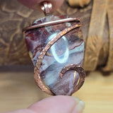 Picture Jasper Pendant – Dusty Pink Mauve + Lavender Scene in Copper