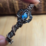 Boulder Opal Keepers Key – Sterling Silver + 14kt Rose Gold Fill