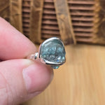 Raw Blue Zircon Ring sz 5.5 Sterling Silver – Natural Crystal Brilliance
