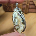 River Jasper Pendant – Forest Current in Sterling Silver