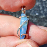 Australian Boulder Opal Pendant - Sterling Silver Slice of Sky