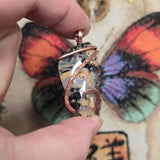 Dendritic Tiger Agate Pendant in Copper – Indonesian Plume Agate