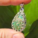 Kingman Turquoise Probably Pendant – Sterling Silver, Wild and Weird - Rock Your World 