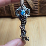 Boulder Opal Keepers Key – Sterling Silver + 14kt Rose Gold Fill