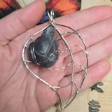 Mystic Hopper – One-of-a-Kind Purple Labradorite Frog Pendant