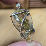 Water Clear Moss Agate Pendant – Forest Beneath Glass in Sterling Silver
