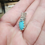 Robins Egg Blue Nevada Turquoise Pendant in Sterling Silver