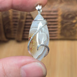 Red-Green Moss Agate Pendant - Sterling Forged Embrace