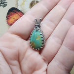 Aqua Blue Nevada Turquoise Pendant in Sterling Silver