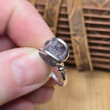 Rare Purple Tourmaline Ring sz 5.5 – Sterling Silver Natural Crystal