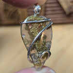 Water Clear Moss Agate Pendant – Forest Beneath Glass in Sterling Silver