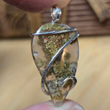Water Clear Moss Agate Pendant – Forest Beneath Glass in Sterling Silver