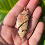 Oregon Spiderweb Jasper Pendant – 14kt Rose Gold Fill Tension-Wrapped