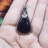 Bloodshot Iolite Sterling Silver Pendant Necklace