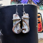 Abstract Crazy Lace Agate Earrings in Sterling Silver