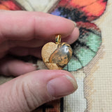 Picture Jasper Heart Pendant – Rare Fault Line Stone Necklace