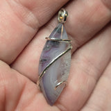 Rare Purple Agate Pendant – Stormlight Veins in Sterling Silver