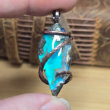 Marcasite Agate Aurora Opal Pendant – Recycled Copper
