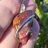 Oregon Jelly Bean Haystack Butte Jasper Pendant in 14kt Rose Gold Filled Pendant