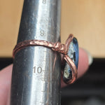 Pietersite Copper Ring sz Size 9.5 – Stormy Blue Fibrous Chatoyance