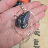 Mystic Hopper – One-of-a-Kind Purple Labradorite Frog Pendant