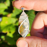 Red-Green Moss Agate Pendant - Sterling Forged Embrace