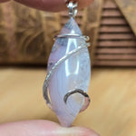 Rare Purple Agate Pendant – Stormlight Veins in Sterling Silver