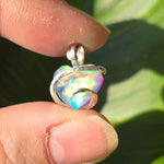 Aurora Opal Prism Heart Pendant – Sterling Silver