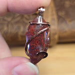 Red Moss Agate Pendant Copper Wrapped - One-of-a-Kind