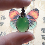 Caribbean Green Gem Chrysoprase Pendant Necklace