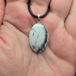 Dendritic Opal Pendant – Monochrome Stone with Branching Patterns