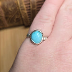 Natural Turquoise Ring sz 8 – Robin Egg Blue Stone in Sterling Silver