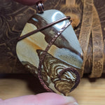 Disaster Peak Picture Jasper Pendant - Oregon Scenic Stone in Copper