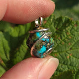 Turquoise Pendant 7.5ct Earthy Matrix - Sterling Silver