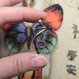 Basenite Arrowhead Pendant – Copper Wrapped Stone