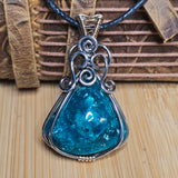 Bagdad Gem Chrysocolla Pendant – All Natural Stone Sterling Silver + Gold Fill